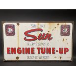 A Sun Elecronic Engine Tune-Up enamel sign, 38 1/2 x 22".