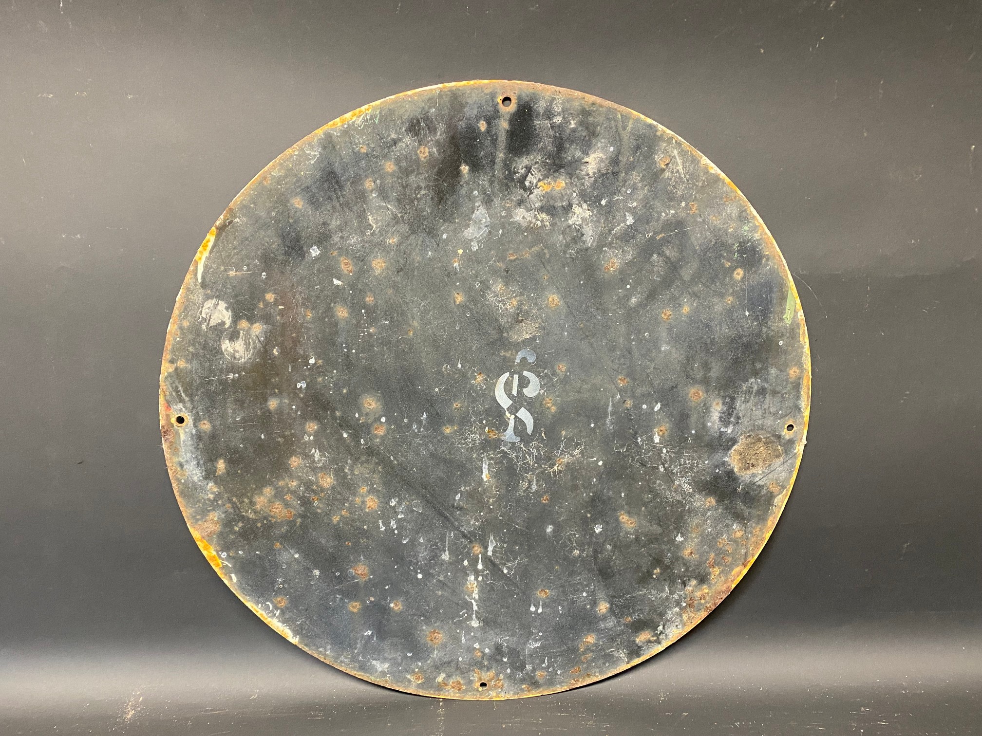 An India Tyres circular enamel sign, 18" diameter. - Image 3 of 3