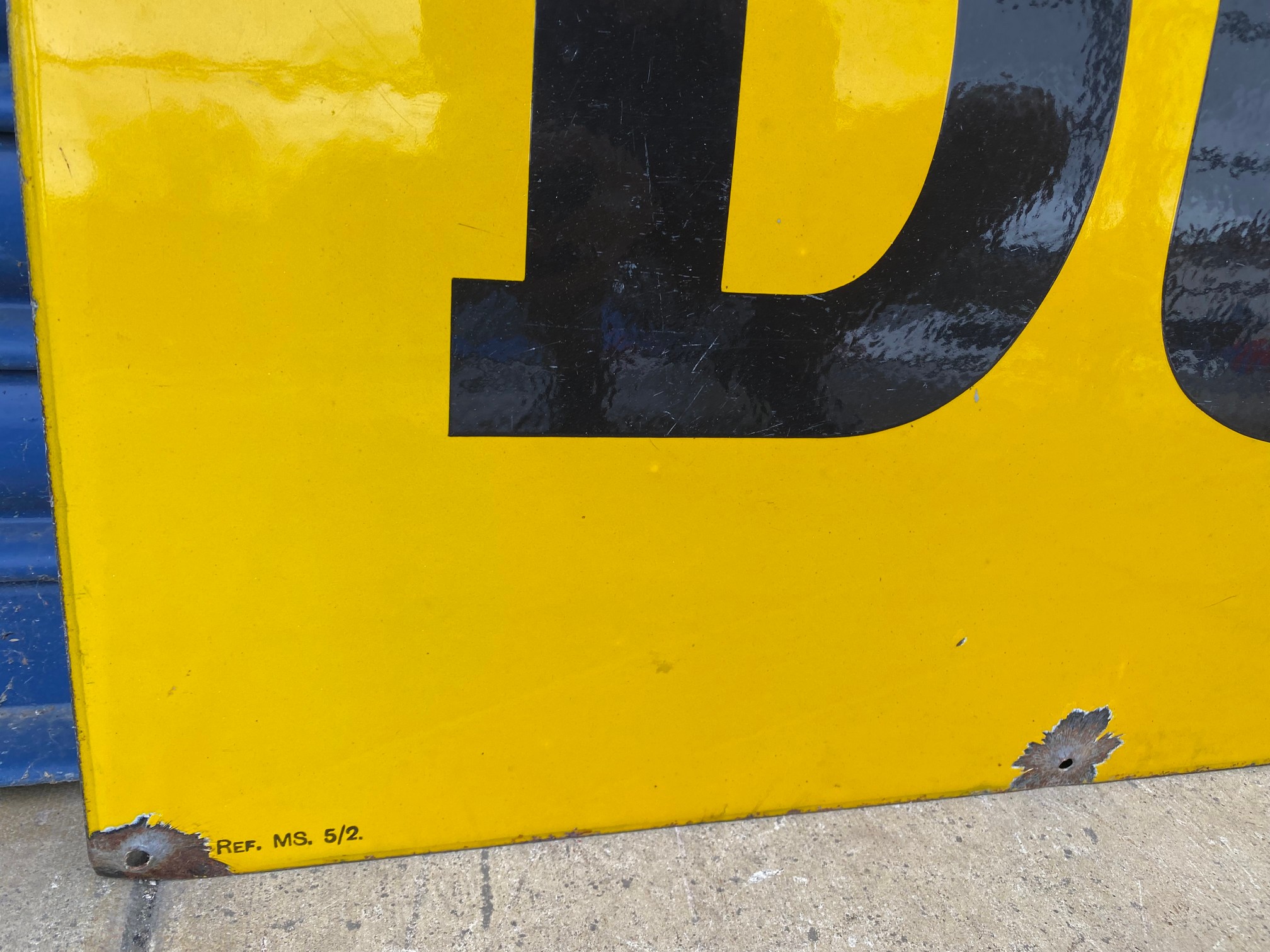 A Dunlop Stock rectangular enamel sign with good gloss, by Jordan of Bilston, 54 x 24". - Image 3 of 5