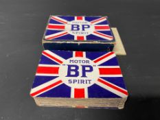 A quantity of BP Motor Spirit playing cards, with union jack image.