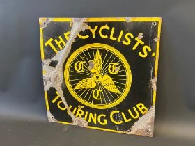 A Cyclists' Touring Club enamel sign, 16 x 16".