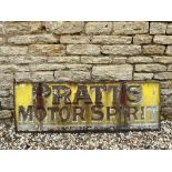 A Pratt's Motor Spirit rectangular enamel sign, 54 x 18".