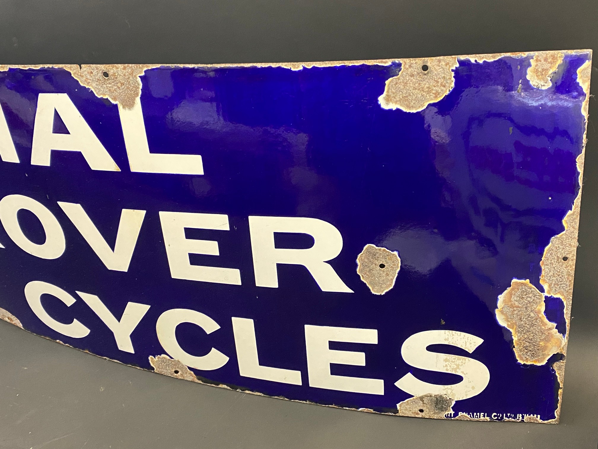 An Imperial Rover Cycles rectangular enamel sign, by Patent Enamel, dated January 1899, excellent - Image 4 of 5