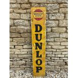 A Dunlop narrow aluminium advertising sign, dated December 1951, 12 x 60".