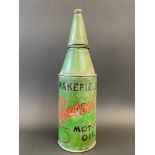 An early Wakefield Castrol Motor Oil conical quart can.