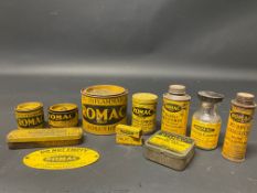 A selection of Romac tins including a Cycle Repair Outfit, jointing cement etc.