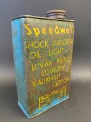 A Speedwell Shock Absorber Oil for Vauxall and Bedford, quart can.