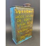 A Speedwell Shock Absorber Oil for Vauxall and Bedford, quart can.