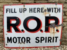 An ROP Motor Spirit rectangular enamel sign, 48 x 36".