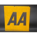 An AA plastic sign, 27 1/2 x 27 1/2".