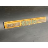 An unusual Exide Long Life Batteries shelf strip.