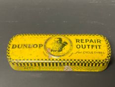 An early and rare Dunlop Repair Outfit for Cycle Tyres, with image of J.B.Dunlop to the lid.