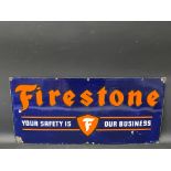 A Firestone enamel sign, possibly Continental or American, 30 x 14".