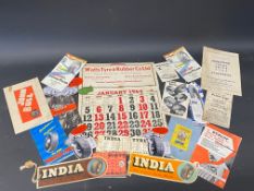 A selection of assorted tyre related ephemera and advertising.