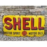 A large Shell Motor Spirit and Motor Oils rectangular enamel sign, 72 x 36".