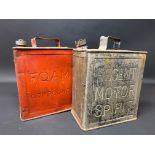 A Regent Motor Spirit two gallon petrol can by Henry Grant, plus a Foam Compound two gallon can by