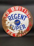 A Regent Super circular enamel sign, 36" diameter.