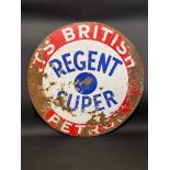 A Regent Super circular enamel sign, 36" diameter.