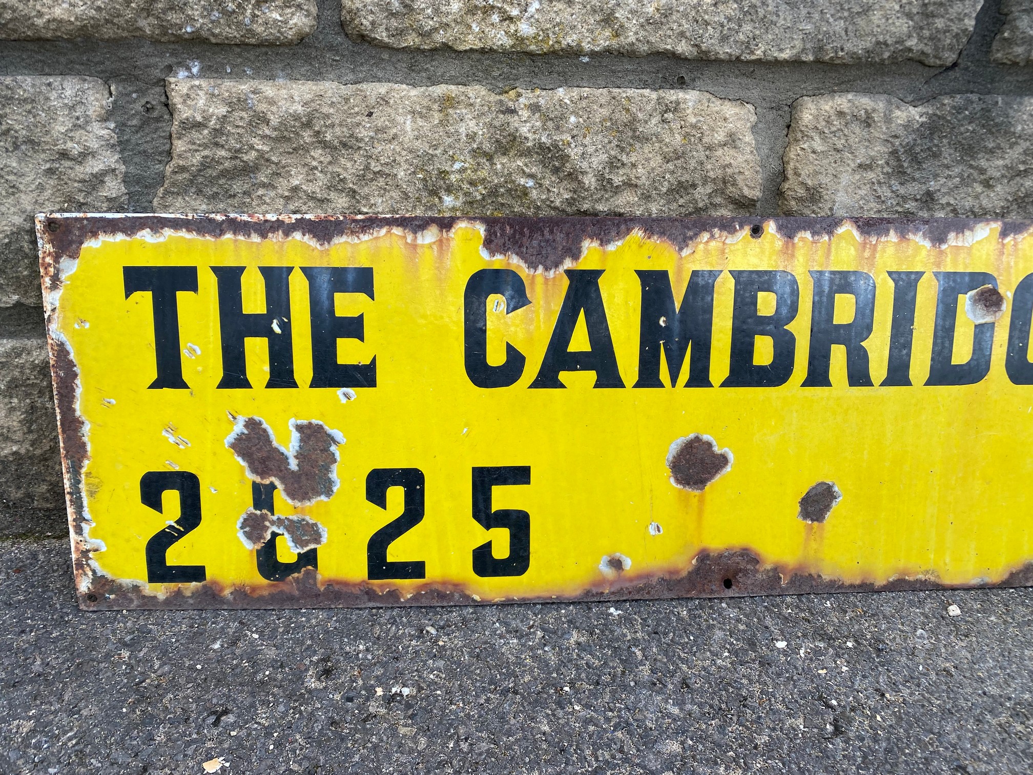 A Cambridge Automobile & Engineering Co. Ltd rectangular enamel sign, 84 x 10". - Image 2 of 6