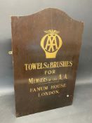 An AA Towels and Brushes for Members of the AA, Fanum House, London, wall mounted cabinet, 15 3/4