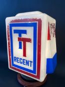 A Regent TT glass petrol pump globe by Hailware.