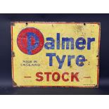 A Palmer Tyre Stock rectangular double sided enamel sign by Hancor of Mitcham, 24 x 18".