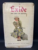 An Exide Long Life Battery pictorial showcard, 22 1/4 x 35 1/4".