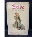 An Exide Long Life Battery pictorial showcard, 22 1/4 x 35 1/4".