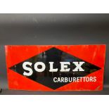 A Solex Carburettors rectangular enamel sign, 42 x 20".