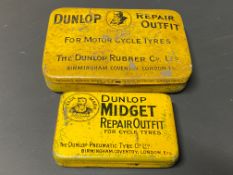 An early and rare Dunlop Midget Repair Outfit for Cycle Tyres tin, with image of J.B.Dunlop to the