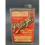 A Petroyle Upper Cylinder Lubricant quart can.