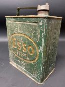 An Esso Ethyl two gallon petrol can by Valor, dated July 1939.