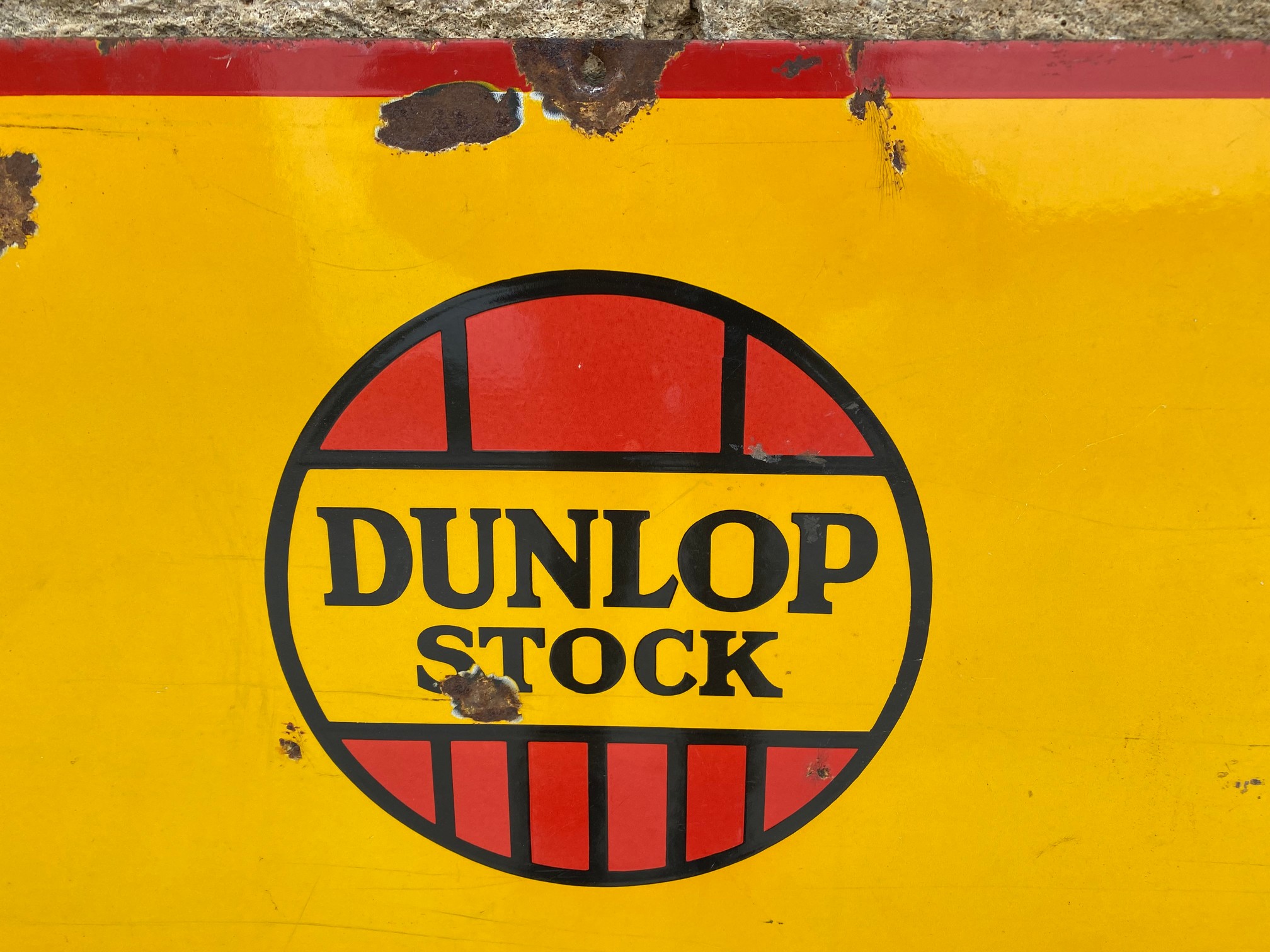 A Dunlop 'The first tyre in the world' rectangular enamel sign by Jordan of Bilston, 48 x 36". - Image 4 of 5