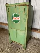 A large Castrol oil cabinet.