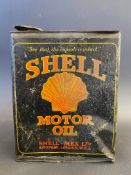 A Shell Motor Oil gallon can.