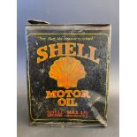 A Shell Motor Oil gallon can.