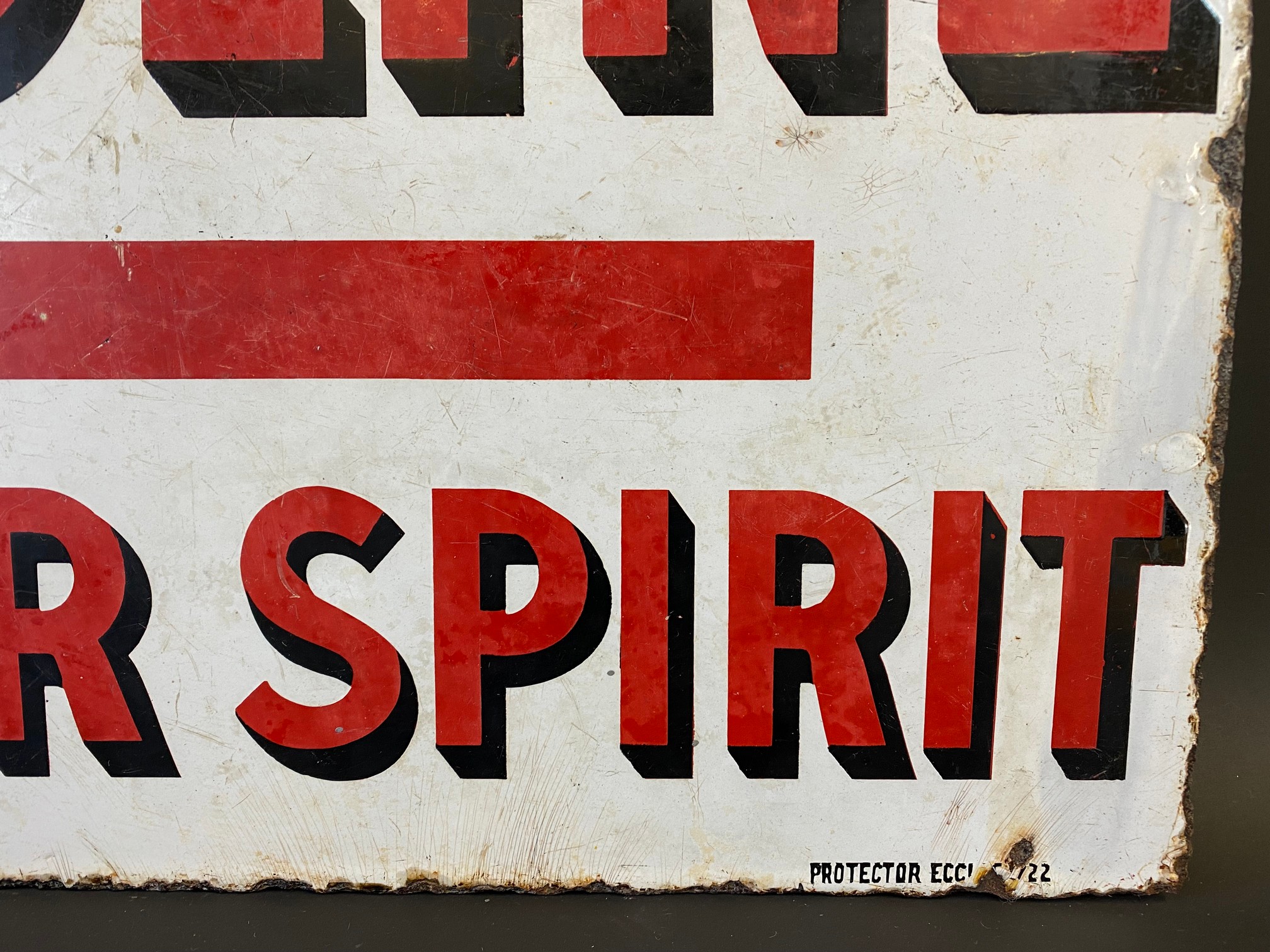 A Redline Motor Spirit rectangular double sided enamel sign by Protector of Eccles, dated 1922, 19 - Image 2 of 6