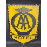 An AA Hotel enamel sign by Franco, 22 x 30 3/4".