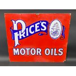 A Price's Motor Oils rectangular enamel sign by Bruton of Palmers Green, 25 x 21".