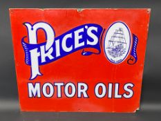 A Price's Motor Oils rectangular enamel sign by Bruton of Palmers Green, 25 x 21".