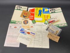 A quantity of garage ephemera and promotional material.