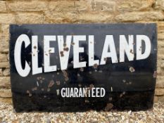 A Cleveland Guaranteed rectangular enamel sign, 48 x 30".