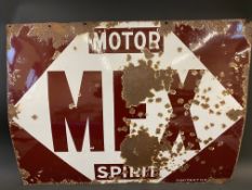 A MEX Motor Spirit rectangular enamel sign by Protector, 40 x 30".