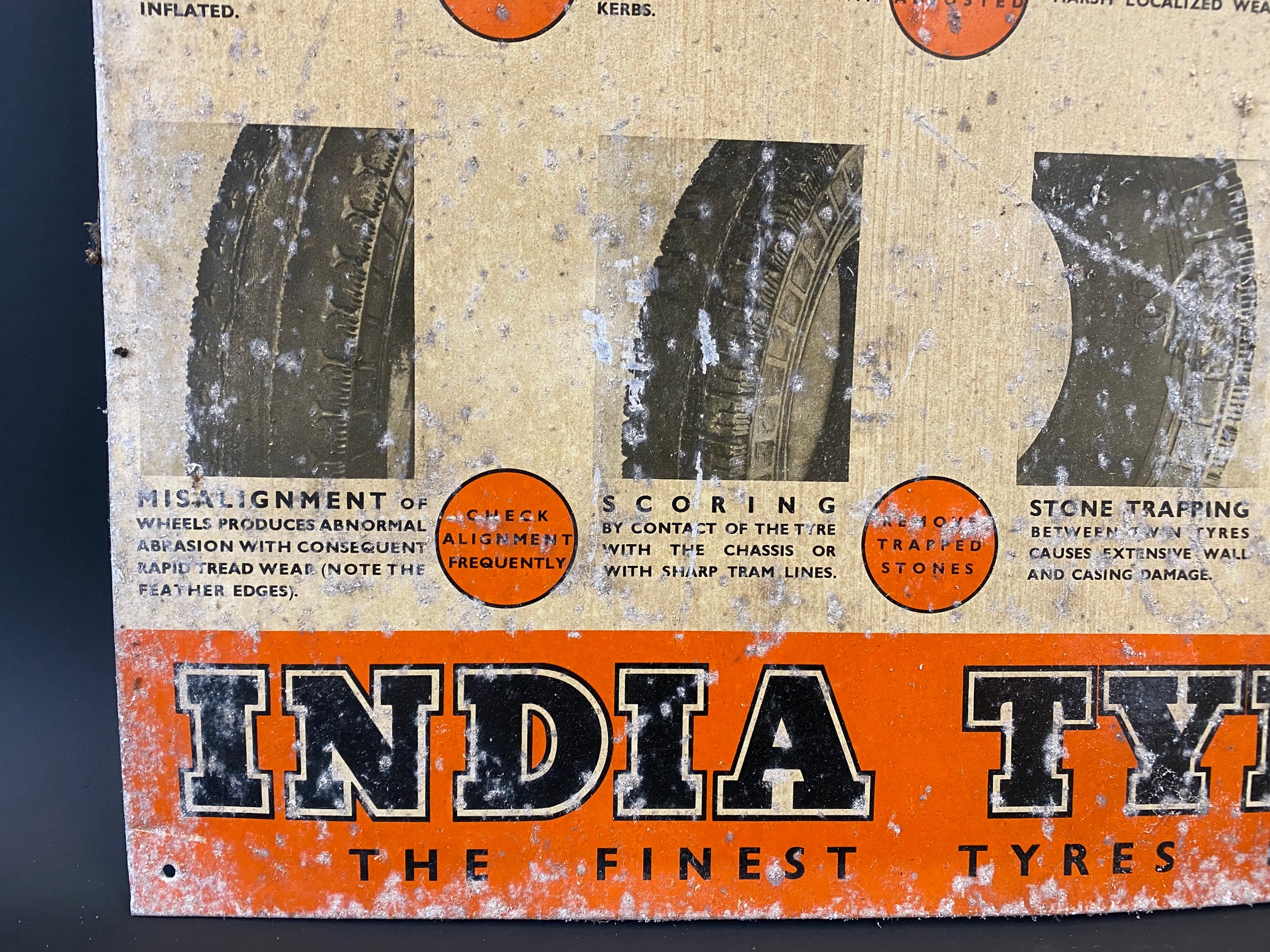 An India Tyres pictorial aluminium advertising sign, 17 x 22 1/2". - Image 4 of 6