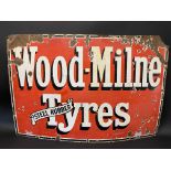 A Wood-Milne Tyres rectangular enamel sign, 36 x 24".