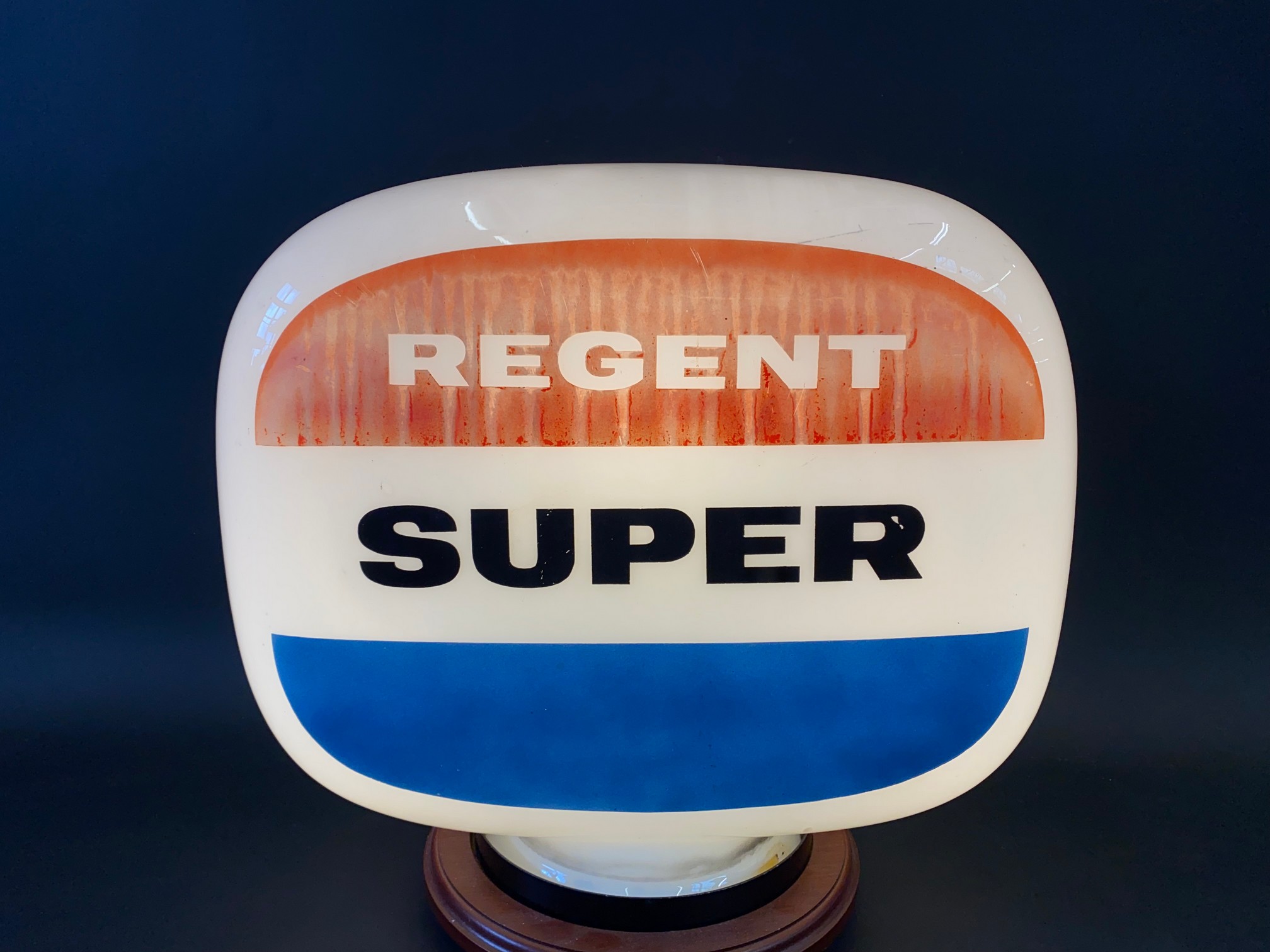 A Regent Super glass petrol pump globe, dated April 1960. - Image 2 of 5