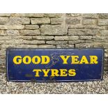 A Good Year Tyres rectangular enamel sign by Franco 60 x 21".