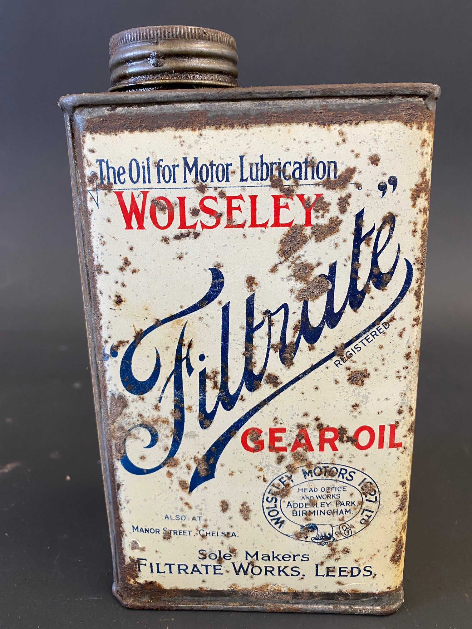 A Filtrate 'Wolseley Gear Oil' quart can. - Image 3 of 6