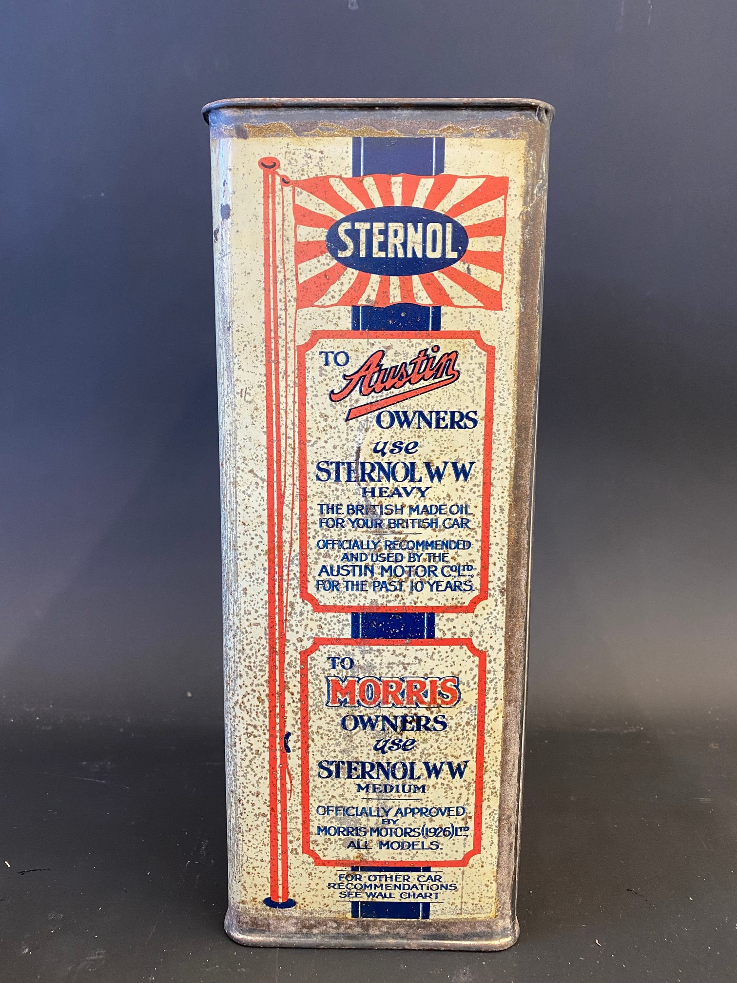 A Sternol Motor Oil gallon can in good condition. - Image 4 of 6