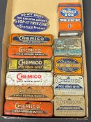 A quantity of Chemico cycle repair outfit tins, a Chemico Bob patch strip kit etc.